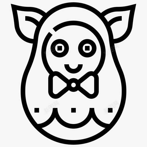摇洋娃娃摇摆娃娃礼物图标svg_新图网 https://ixintu.com 娃娃 摇摆 洋娃娃 玩具 礼物 系列 纪念品