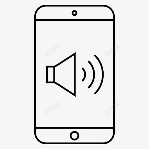 手机音量手机声音手机图标svg_新图网 https://ixintu.com 图标 声音 手机 音量