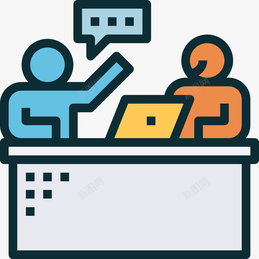 会议商务顾问3线条颜色图标svg_新图网 https://ixintu.com 会议 商务顾问3 线条颜色