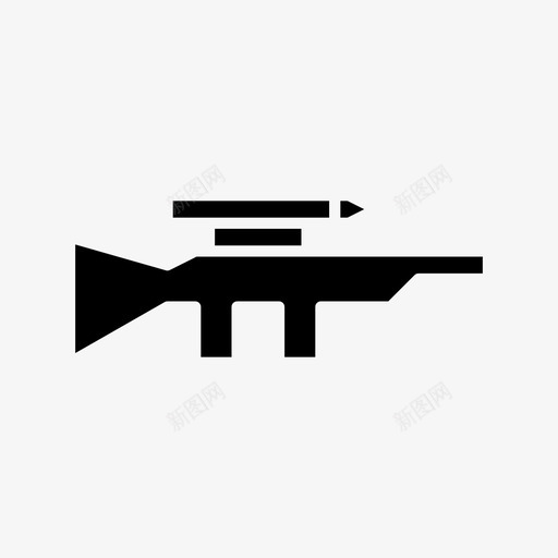 射击武器军用步枪铭文图标svg_新图网 https://ixintu.com 军用步枪 射击武器 铭文