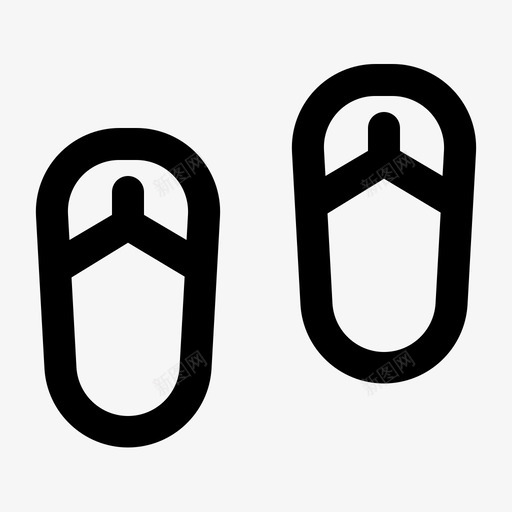 人字拖休闲鞋图标svg_新图网 https://ixintu.com 人字 休闲 凉鞋 拖鞋 水疗 美容 轮廓