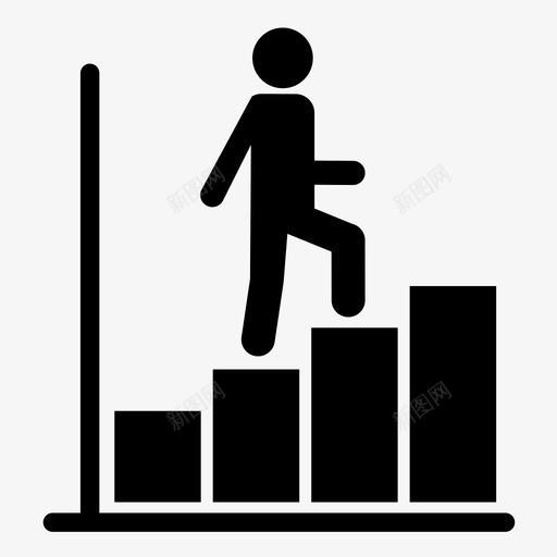 事业工作进步图标svg_新图网 https://ixintu.com 事业 工人 工作 成功 晋升 进步