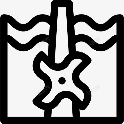 水能可持续能源30线性图标svg_新图网 https://ixintu.com 持续 水能 线性 能源