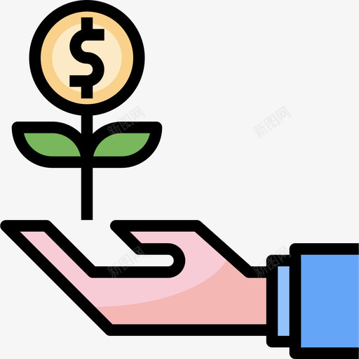 银行商业动机8线性颜色图标svg_新图网 https://ixintu.com 动机 商业 线性 银行 颜色