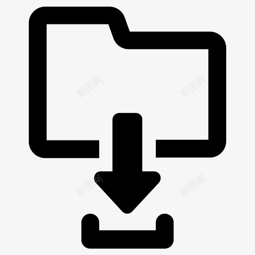 保存文件夹图标svg_新图网 https://ixintu.com 下载 保存 存储 导入 文件夹