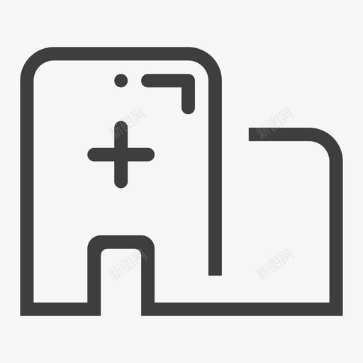 医院-icon@1xsvg_新图网 https://ixintu.com 医院-icon@1x