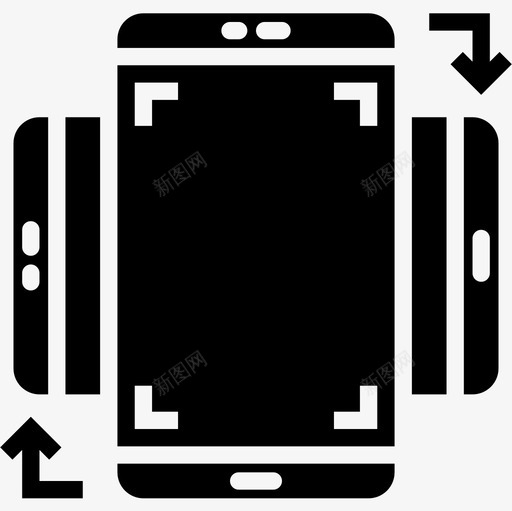翻转智能手机应用程序5填充图标svg_新图网 https://ixintu.com 填充 应用程序 手机 智能 翻转