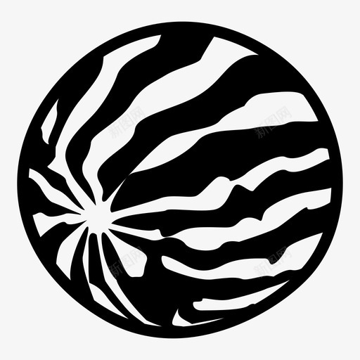 西瓜食物水果图标svg_新图网 https://ixintu.com 园艺 小吃 水果 花园 西瓜 食物