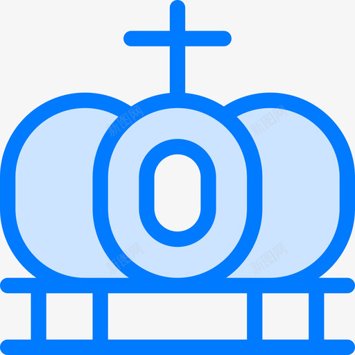 皇冠中世纪36蓝色图标svg_新图网 https://ixintu.com 中世纪 皇冠 蓝色