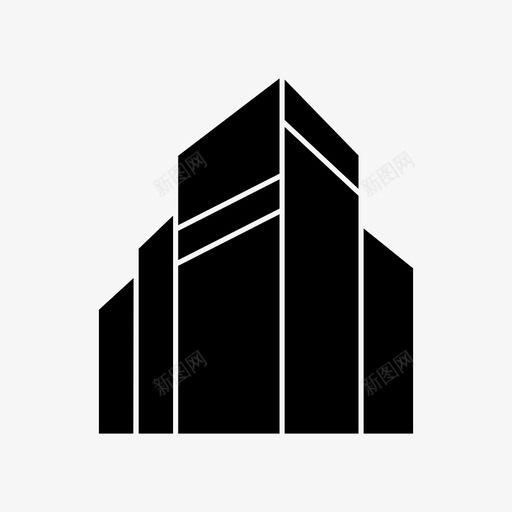 建筑物城市办公室图标svg_新图网 https://ixintu.com 办公室 城市 城镇 建筑物 房地产