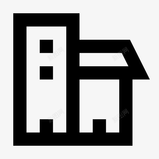 建筑物公寓家庭住宅图标svg_新图网 https://ixintu.com 住宅 公寓 别墅 家庭住宅 建筑物 建筑物轮廓24