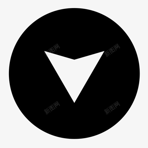 箭头方向向下图标svg_新图网 https://ixintu.com 下载 向下 方向 箭头