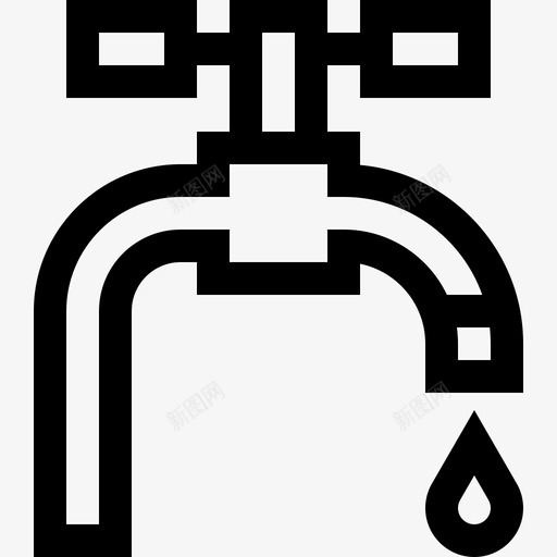 水龙头园艺67线性图标svg_新图网 https://ixintu.com 园艺67 水龙头 线性