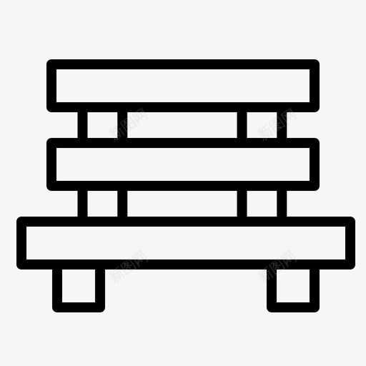 长凳城市元素图标svg_新图网 https://ixintu.com 元素 坐椅 城市 城市设计元素 花园 长凳