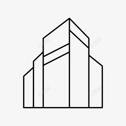 建筑建筑和城市办公室图标svg_新图网 https://ixintu.com 办公室 城市 城镇 建筑