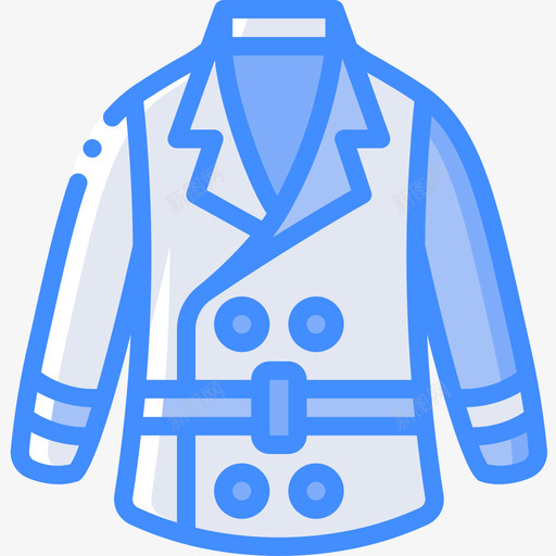 夹克秋60蓝色图标svg_新图网 https://ixintu.com 夹克 蓝色