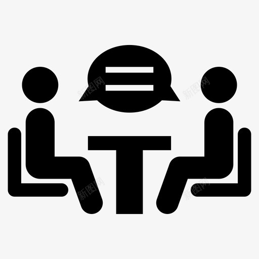 讨论聊天谈话图标svg_新图网 https://ixintu.com 会议 商务咨询 聊天 讨论 谈话 面试