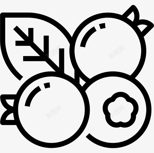 蓝莓健康食品33直系图标svg_新图网 https://ixintu.com 健康食品 直系 蓝莓