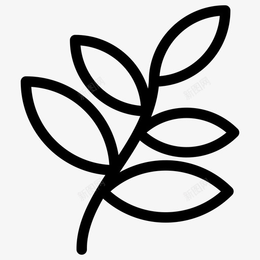 叶子树叶草本植物图标svg_新图网 https://ixintu.com 叶子 向量 图标 树叶 植物 灌木 符号 草本植物 表情