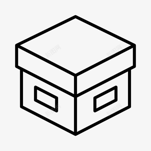 盒三维盒瓦楞纸箱图标svg_新图网 https://ixintu.com 三维 包装 文件 瓦楞纸箱