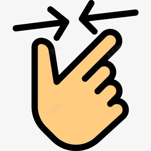 缩小触摸手势7线性颜色图标svg_新图网 https://ixintu.com 手势 线性 缩小 触摸 颜色