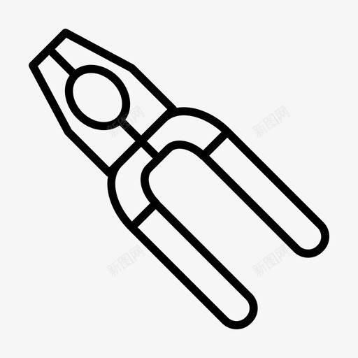 钳子钢丝钳工具组线向量图标svg_新图网 https://ixintu.com 向量 图标 工具 组线 钢丝 钳子