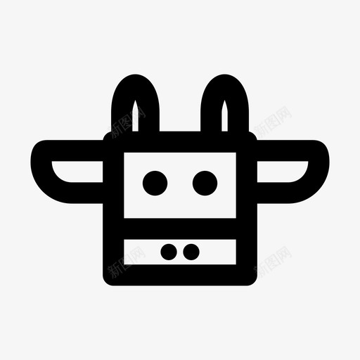 牛动物牛肉图标svg_新图网 https://ixintu.com 农场 动物 牛奶 牛肉