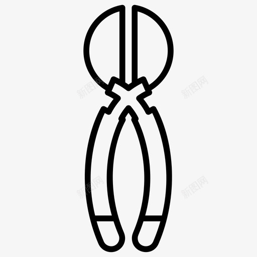 线切割机镊子钳子图标svg_新图网 https://ixintu.com 切割机 向量 图标 工具 工具集 线切割 钳子 镊子 集线