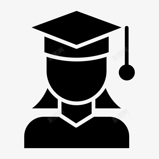 毕业生教育学校图标svg_新图网 https://ixintu.com 女性 学校 教师 教育 毕业生