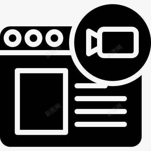 浏览器多媒体33固态图标svg_新图网 https://ixintu.com 固态 多媒体 浏览器