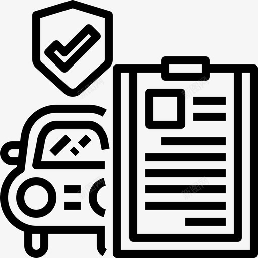 汽车保险文件保护图标svg_新图网 https://ixintu.com 保护 修理 文件 汽车保险 汽车服务