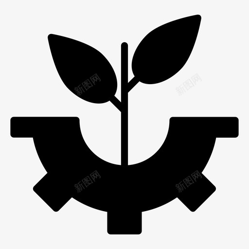 植物控制生态能源图标svg_新图网 https://ixintu.com 植物控制 环境 生态 生态环境 电力 能源 节约