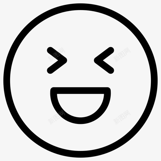 快乐表情情绪图标svg_新图网 https://ixintu.com 微笑 快乐 情绪 表情