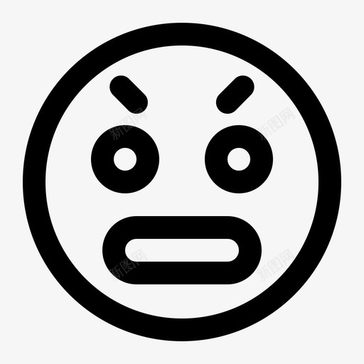 惊讶表情符号脸图标svg_新图网 https://ixintu.com 惊讶 笑脸 符号 表情 轮廓