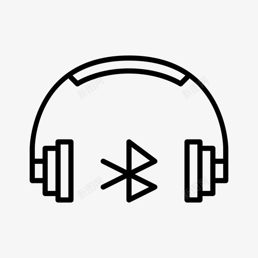 蓝牙无线耳机图标svg_新图网 https://ixintu.com 无线 耳机 蓝牙 音乐