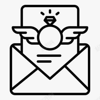 电子邮件邀请函信件图标图标