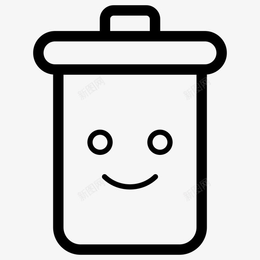 笑脸bin表情符号情感图标svg_新图网 https://ixintu.com 情感 笑脸bin 表情符号 表情符号线向量图标