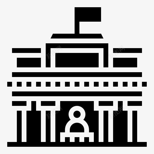 博物馆建筑德尔图标svg_新图网 https://ixintu.com 博物馆 建筑 德尔 普拉多 西班牙符号
