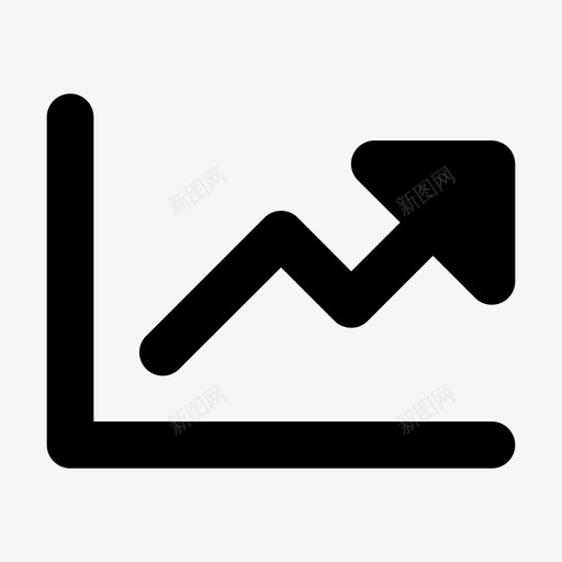 折线图箭头图形图标svg_新图网 https://ixintu.com 业务 向上 图形 折线 箭头 线图