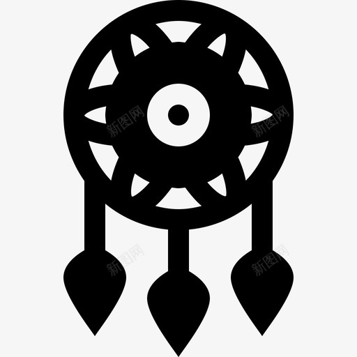 Dreamcatcher波西米亚4填充图标svg_新图网 https://ixintu.com Dreamcatcher 填充 波西米亚4