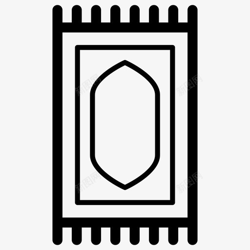 祈祷垫地毯地板罩图标svg_新图网 https://ixintu.com 向量 图标 地板 地毯 祈祷 符号 绒毛 表情