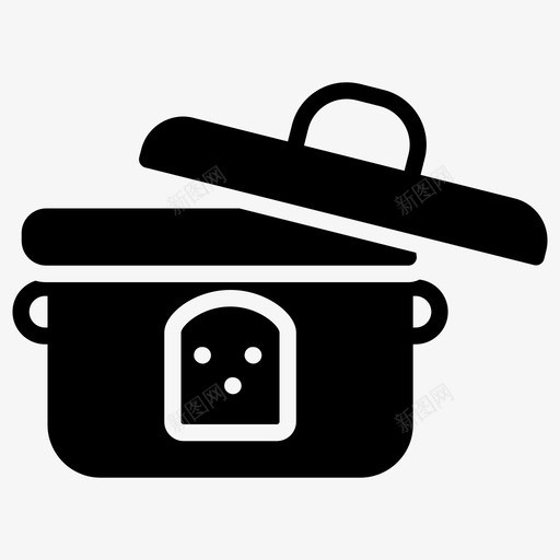 面包容器一次性盒子食物容器图标svg_新图网 https://ixintu.com 一次性盒子 午餐容器 可重复使用的容器 零浪费图标 面包容器 食物容器