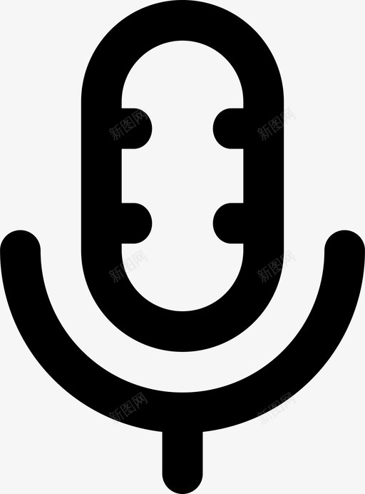 麦克风音频通信图标svg_新图网 https://ixintu.com 录音 语音 通信 音频 麦克风