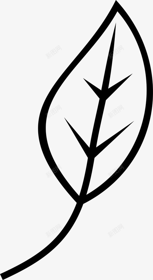 叶自然植物图标svg_新图网 https://ixintu.com 形状 植物 自然
