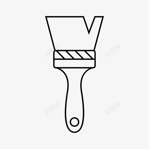 刷子化妆品油漆刷图标svg_新图网 https://ixintu.com 刷子 化妆品 工具 建筑 油漆