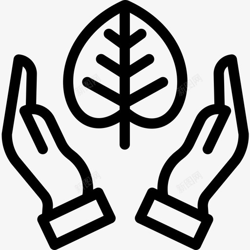 叶自然57线形图标svg_新图网 https://ixintu.com 叶 线形 自然57