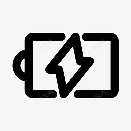 电池充电充电器图标svg_新图网 https://ixintu.com 充电 充电器 基本 接口 电池 线路 能量