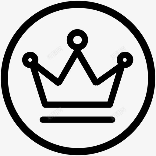 皇冠(圆环)svg_新图网 https://ixintu.com 皇冠(圆环) crown-circular