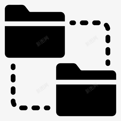 文件夹复制备份文件图标svg_新图网 https://ixintu.com 同步 备份 复制 存储 文件 文件夹