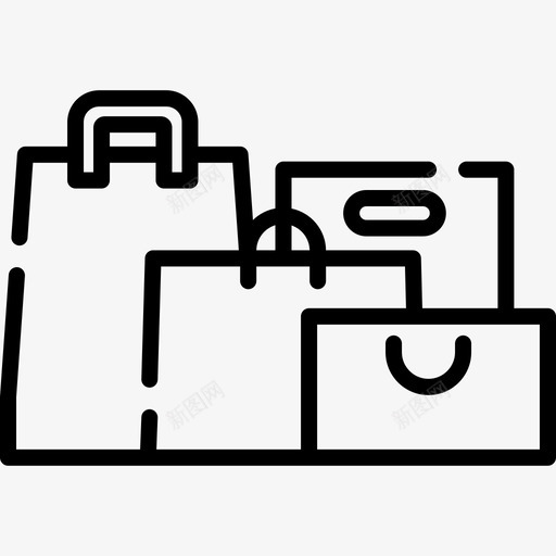 购物袋成瘾4线性图标svg_新图网 https://ixintu.com 成瘾4 线性 购物袋